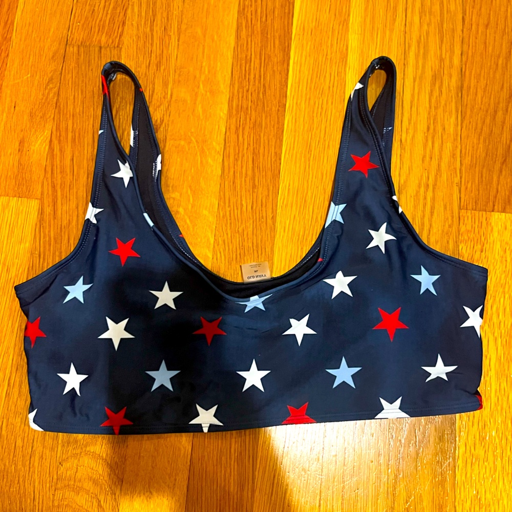 Red White and Blue Star bikini top